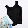 Жилет без рукавов с круглым вырезом и широкими бретелями, без косточек, женский однотонный жилет