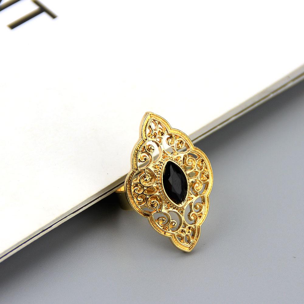 Элегантное золотого цвета кольцо в стиле арабески для женщин, открывающееся кольцо в стиле бохо, свадебные украшения с кристаллами, подарок невесты 2023