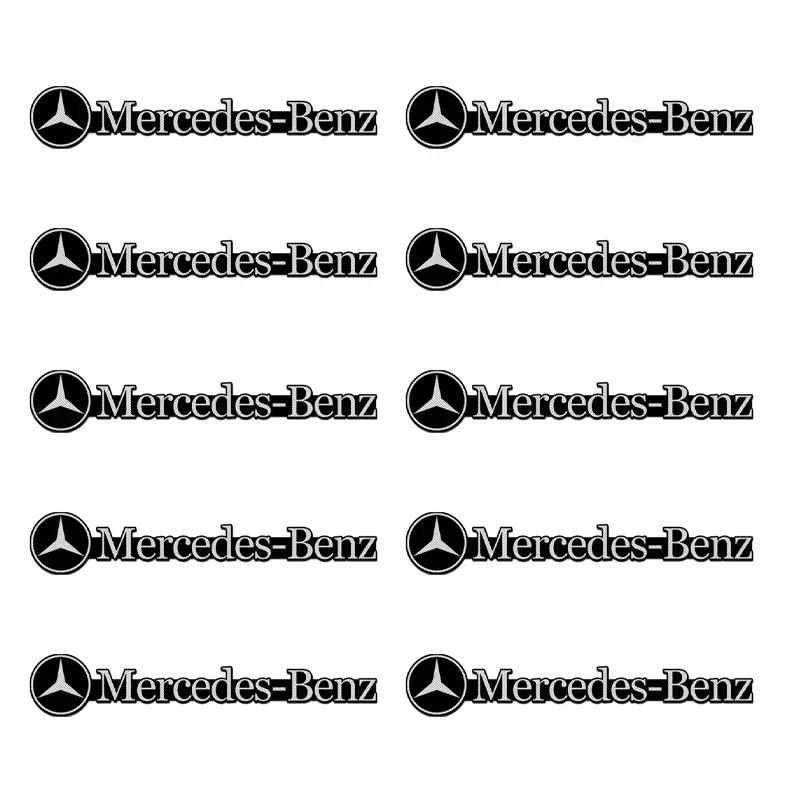VCJ1 4pcs Car 3D metal Aluminum audio decorate Emblem Stickers for Mercedes-Benz W210 W211 W212 W221 W222 A C E G S R CLS CLA CLK SLK