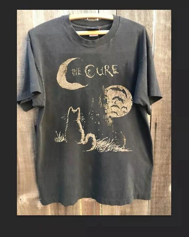 2026 Лето Женская Футболка Рок-группа The Cure Чистый Хлопок и Дышащая Короткий Рукав Уличный Стиль Оверсайз Свободный Повседневный