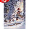 New Arrival Diamond Embroidery Kid 5D Diamond Painting Winter Full Square Mosaic Christmas Decorations For Home