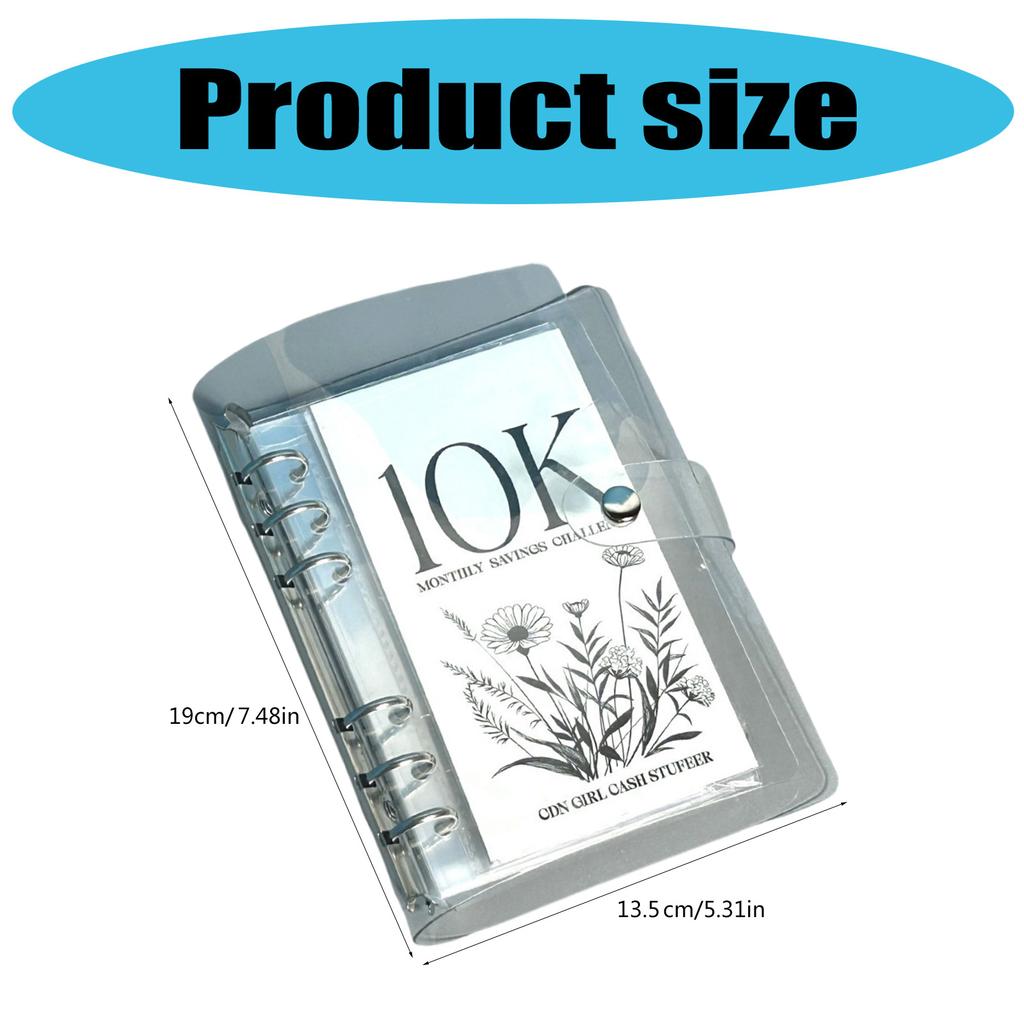 Папка-конверт с прозрачной обложкой, ежемесячная книга по экономии денег для легкого и веселого достижения цели экономии денег 2,5/5/10 тыс.