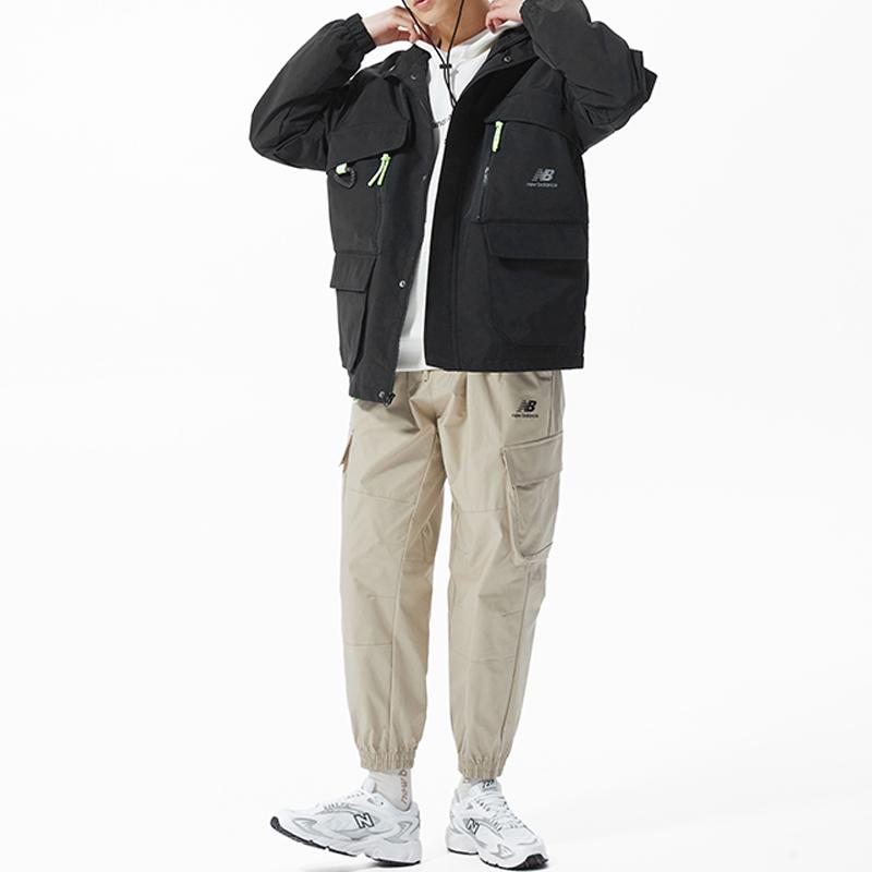 New Balance Jackets Men's Black Stand Collar Moderate Workwear AMJ21357-BK