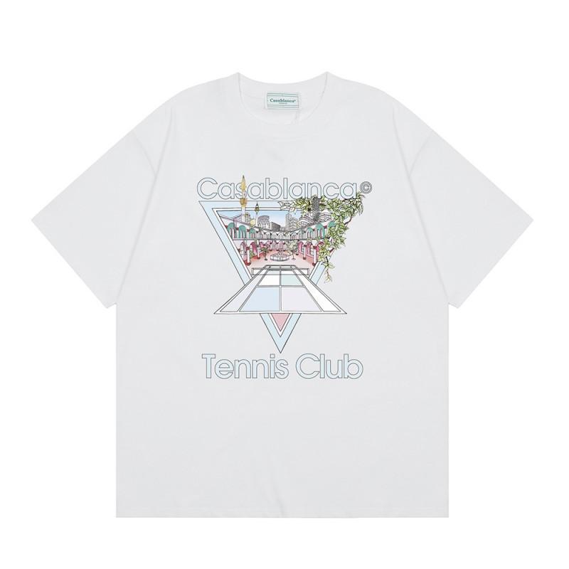 Casablanca Print Loose Fit Short Sleeve T-Shirt Teens Streetwear