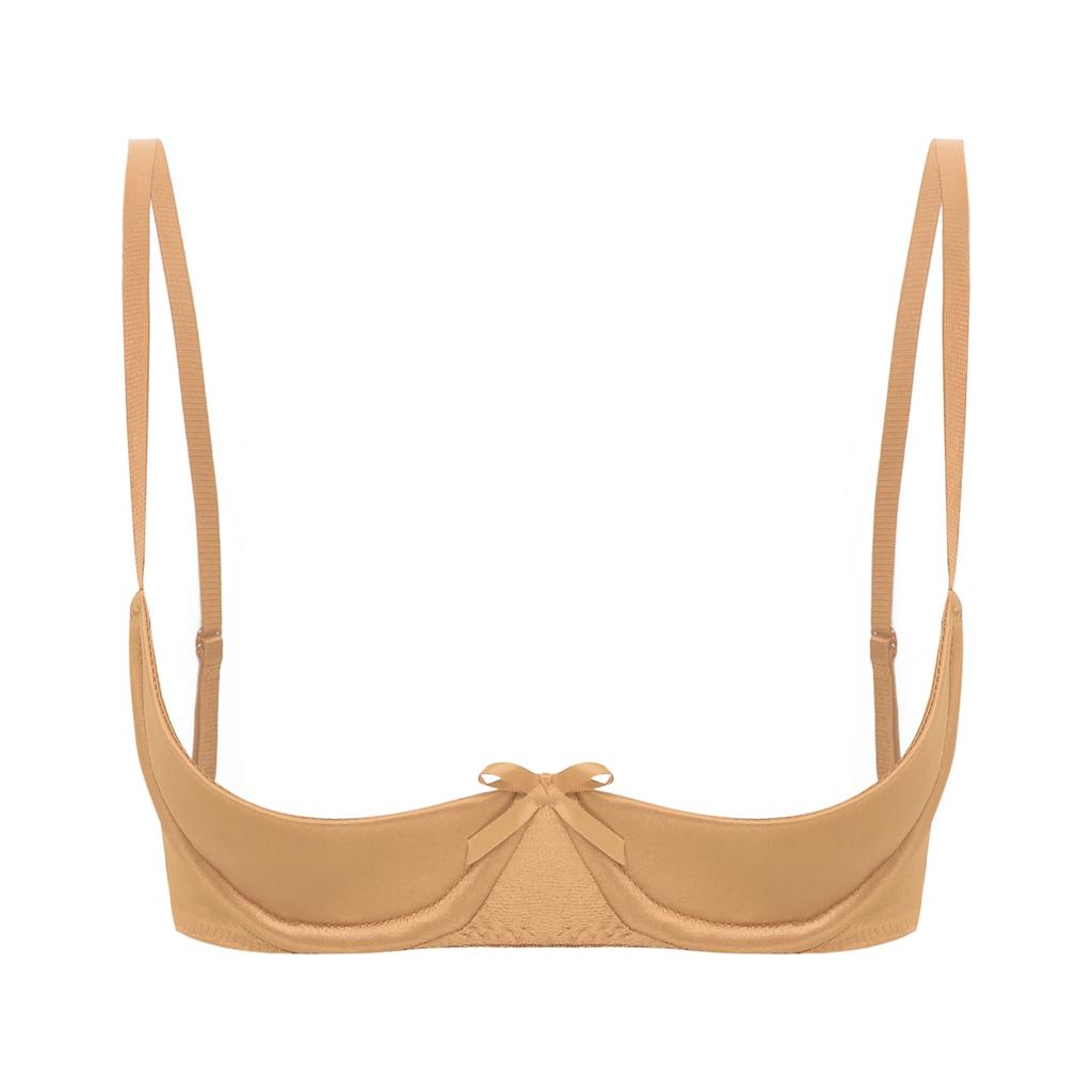 Женское сексуальное атласное белье, регулируемые бретельки на косточках, половина чашки, бюстгальтер-балконет с пуш-ап, нижнее белье