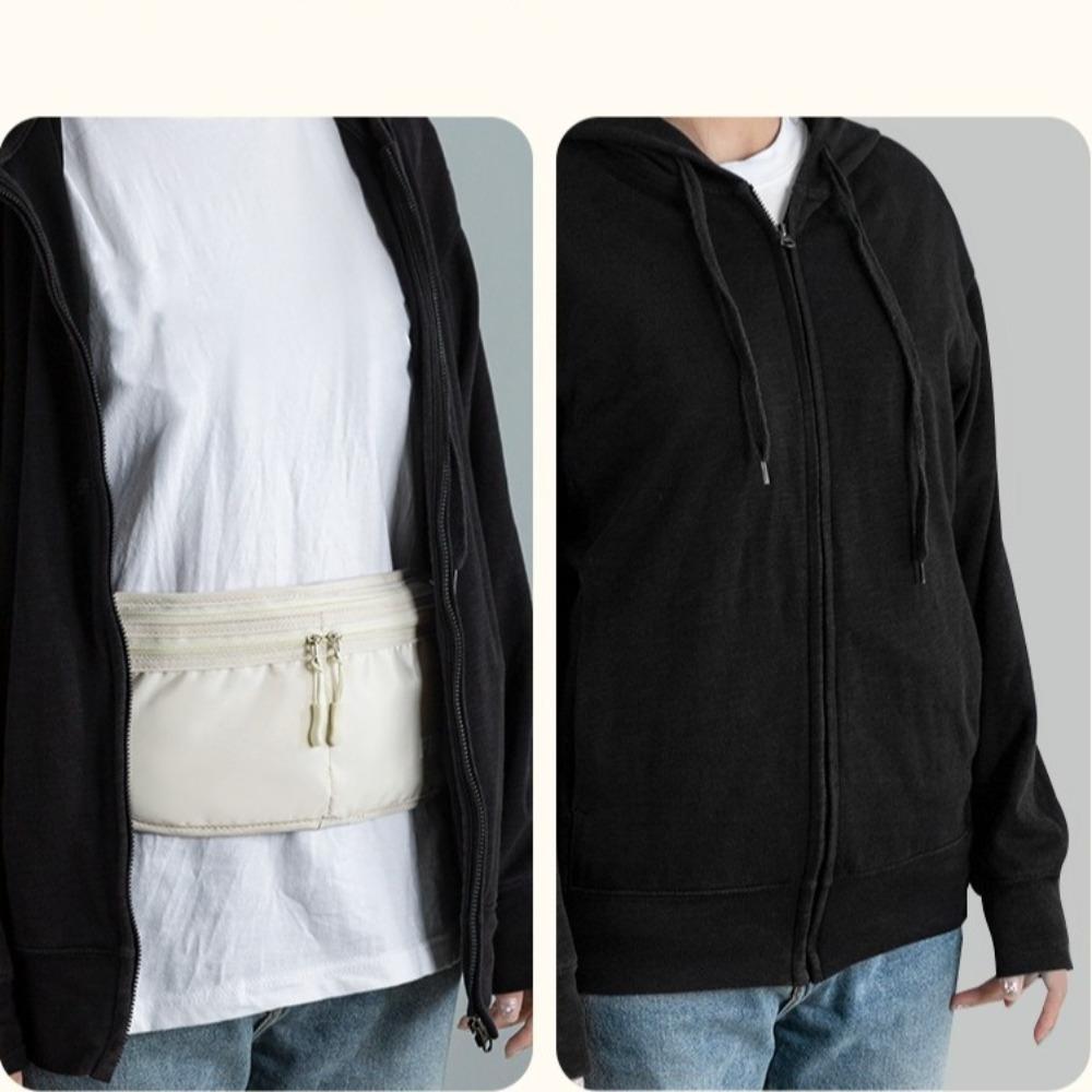 Invisible Travel Chest Pack Large Capacity Men Belt Pouch Sweatproof Sports Waist Bag for Passport