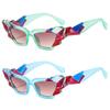 Unique Cat Eye Sunglasses Women Shades Candy Colors Sun Glasses Polygon Eyewear UV400 Steampunk Eyewear