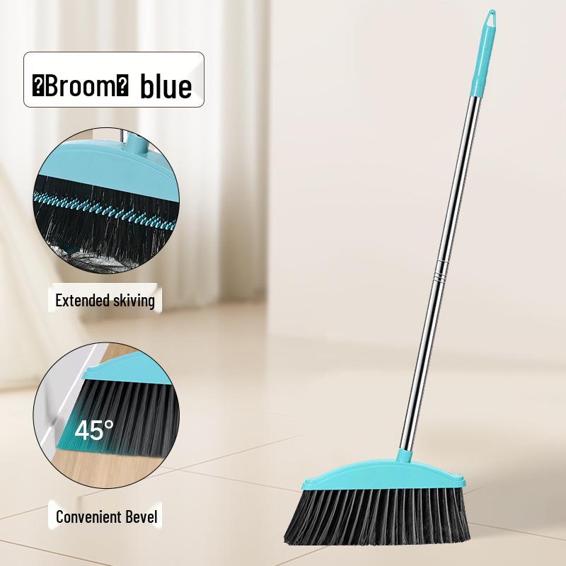 Soft Bristle Broom and Dustpan Set - Non-Stick Household Sweeping Solution