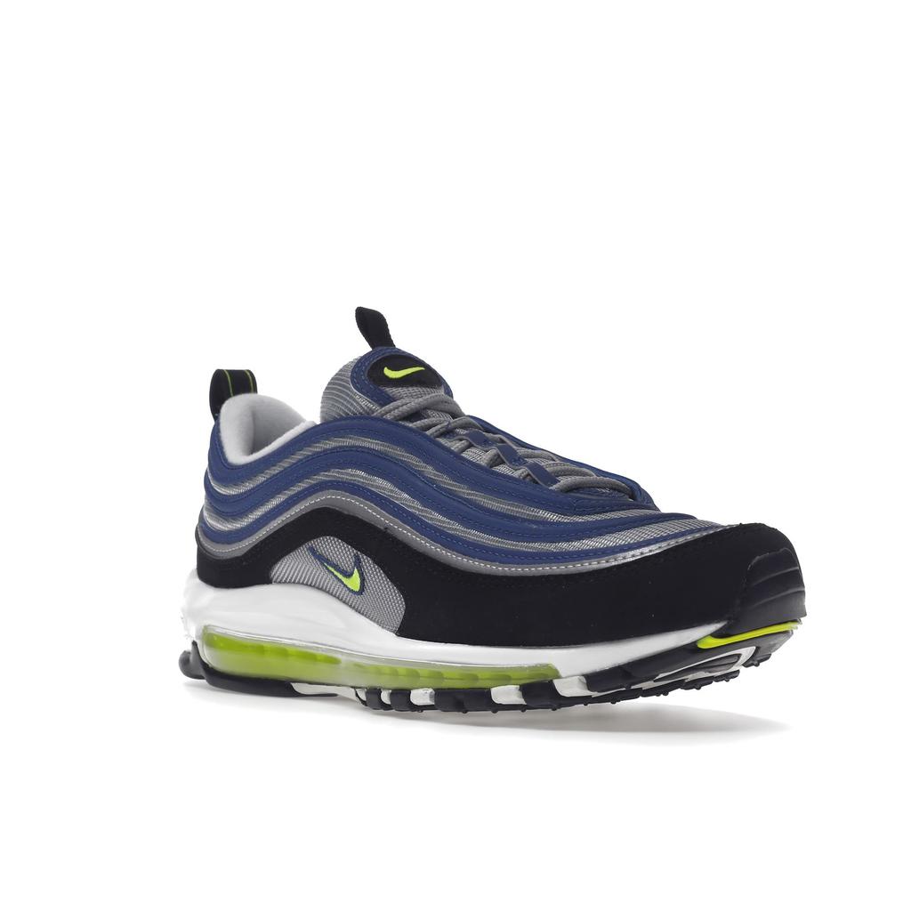 Nike Air Max 97 OG Atlantic Blue Мужские кроссовки Напряжение-Желтый металлик-Серебристый Черный DM0028-400
