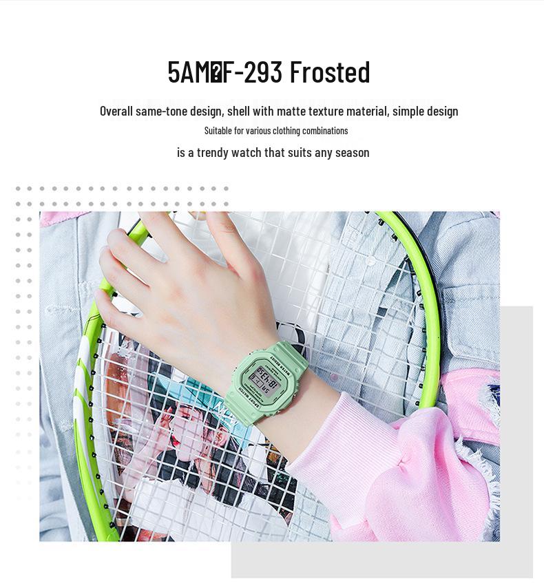 Sanda Multifunctional Waterproof Luminous Square Sport Watch - Fashionable Student Wristwatch