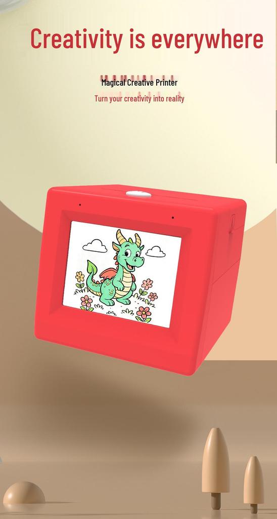 Smart Pocket Printer for Kids: Portable Thermal Printer with Screen & AI Voice Interaction