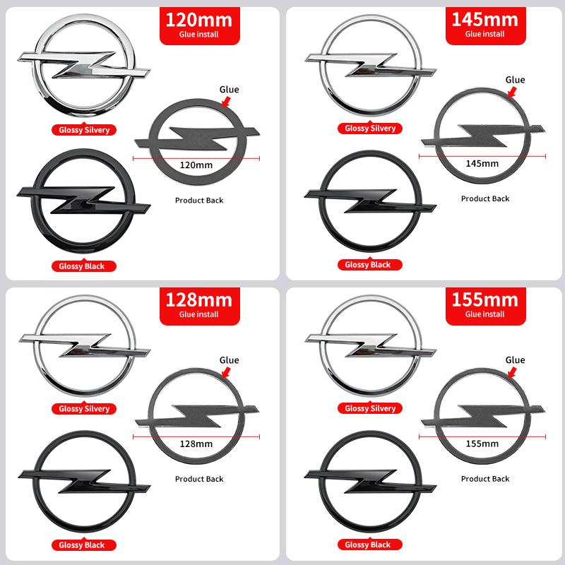 1pcs ABS For Opel Logo Emblem Badge Sticker Fit Car Front Grille Hood Bonnet Rear Trunk Bumper Astra Zafira Insignia Corsa H G