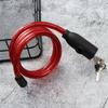 Chain Cable Anti-Theft Bike Accessories Scooter Safety Steel Spiral Cable Bicycle Lock With 2 Keys