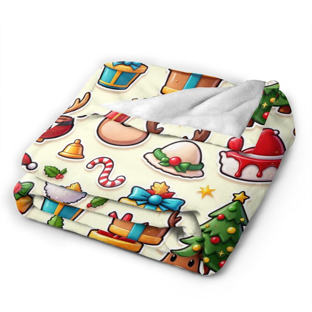 Рождественский Санта Клаус Супер Теплое Одеяло Детский Плюшевый Постельный Комплект Накидки Удобный Домашний Декор Фланелевое Покрывало На Кровать Чехол На Диван-Кровать