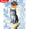 Cat Diamond Painting Full Round Animal Diamond Embroidery Cross Stitch Sale Diamond Art Full Drill