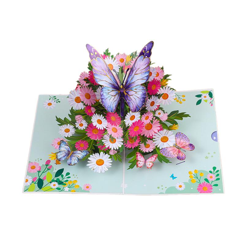 3D Butterfly Pop Up Greeting Cards Postcard For Valentine'S Day, Mother, Anniversary, Wedding Invitation Greeting, Birthday Gift
