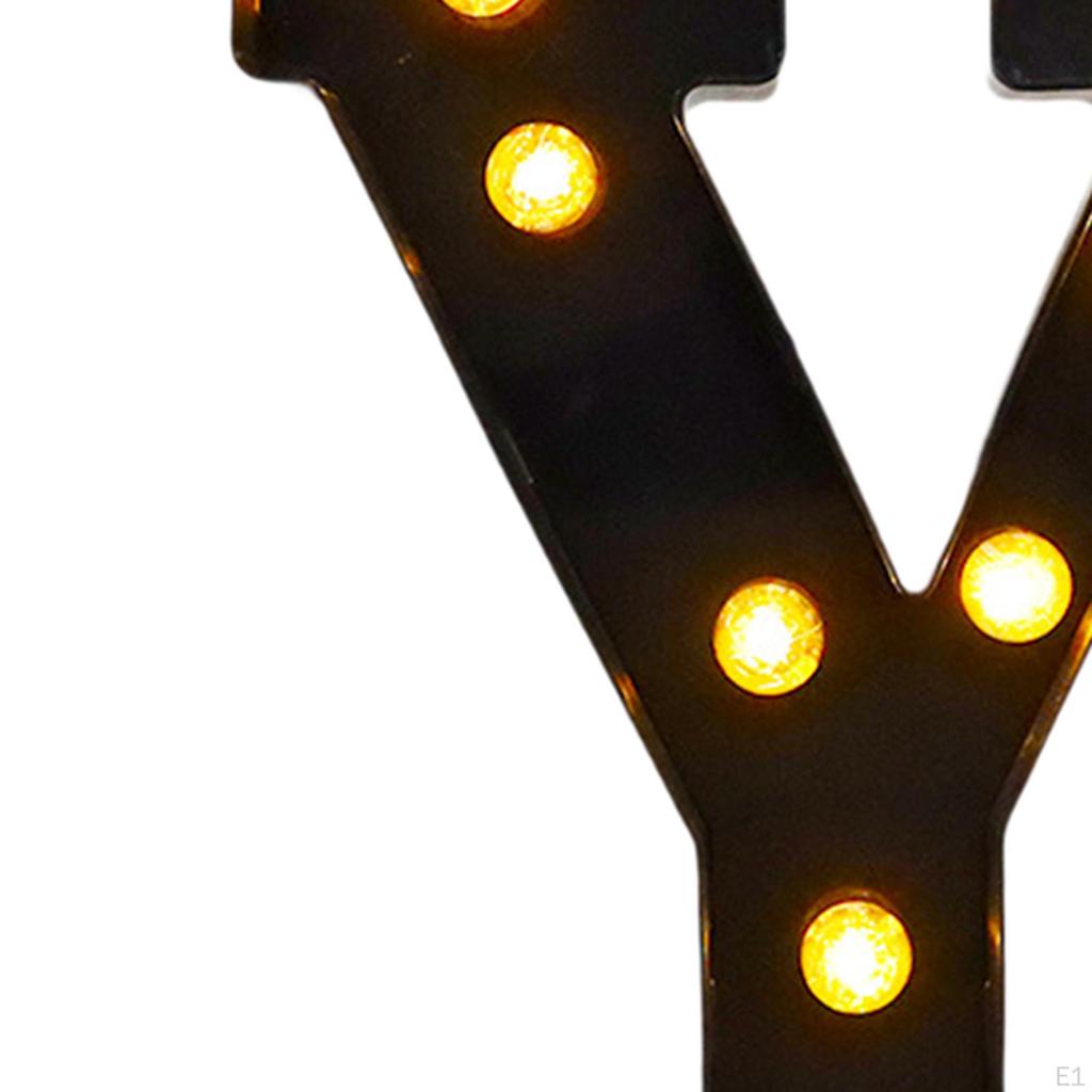 Alphabet Sign with LED Lights, Marquee Letter Display for Events