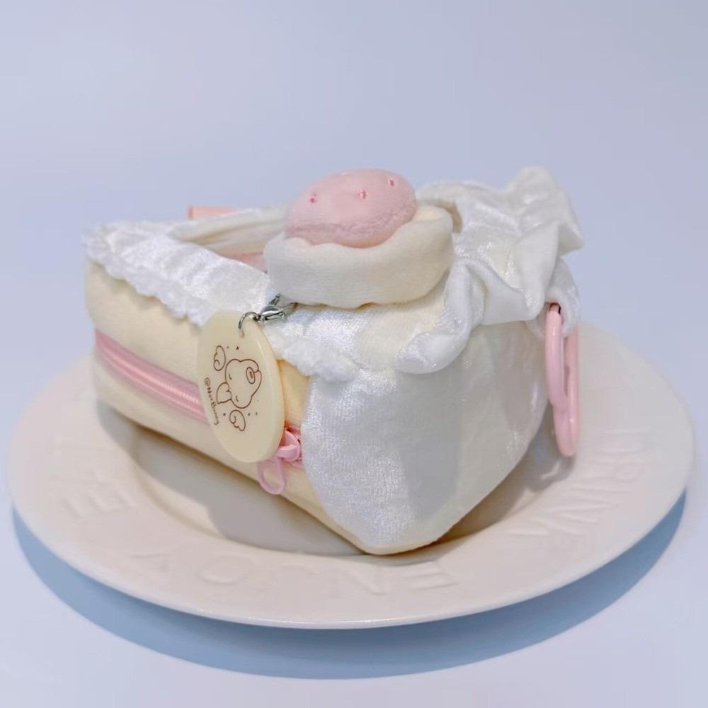 Kawaii Clear Window Storage Pouch Zipper Closure Strawberry Cake Bag Anime Merch