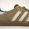 Wales Bonner x adidas Samba Нейлон Пустынный Белый Унисекс Кроссовки Коричневый Чудо-Белый Пепельно-Синий IH3261