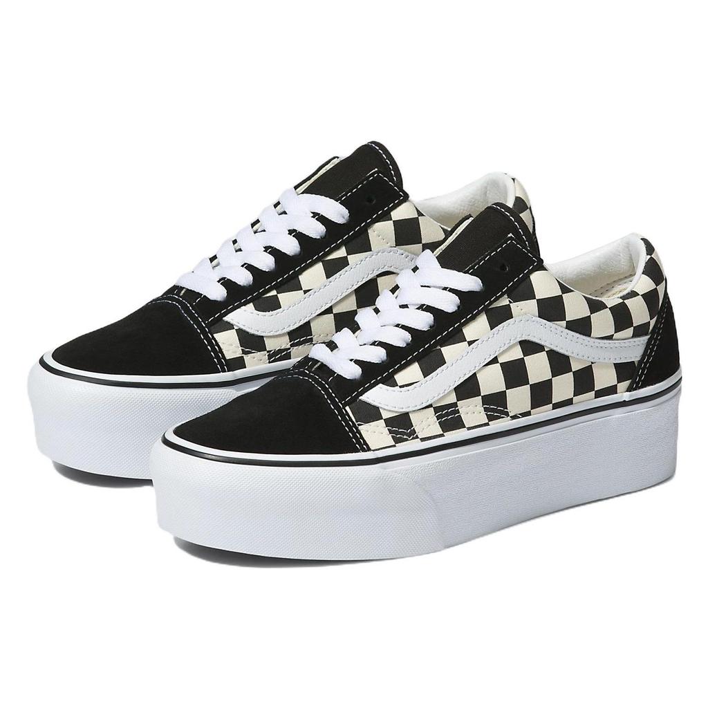 Vans Old Skool Stackform Checkerboard Platform Low Top Skate Shoes Unisex Sneaker Black White VN0A7Q5MTYQ