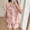 Милый женский хлопковый комплект пижамы с коротким рукавом - Летний стиль