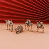 Brass Donkey Small Ornament Antique Copper Camel Animal Equus Asinus Miniature Figurines Home Desktop Decoration Accessories