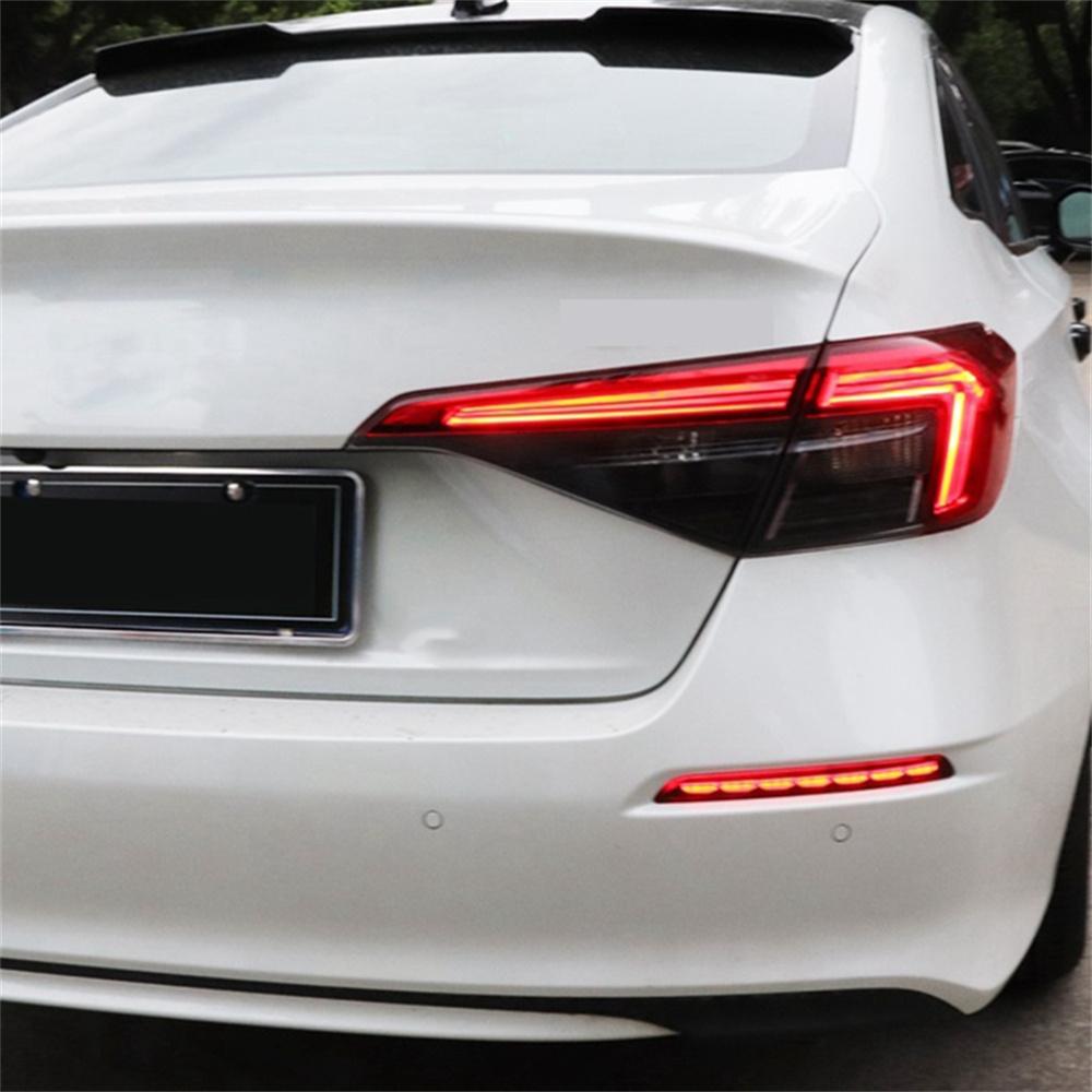 For Honda Civic Sedan 2022 LED Rear Fog Light Tail Bumper Light Sets Running Water Steering Lamp