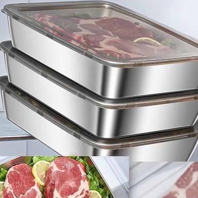 Блюдо для холодных закусок, Поднос, Пароварка и форма для выпечки из нержавеющей стали с крышкой, Многофункциональный контейнер для хранения продуктов для дома