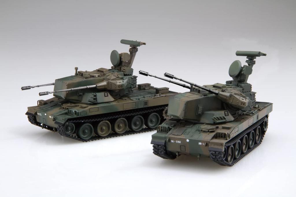 Набор из пушки Military Series Ground Force Type 87 с пластиковой моделью 1/72 № 9 EX-2 Самооборона самоходная зенитная установка (2-х автомобильный персонал)