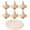 Wooden Competitive Spin Tops for Kids Manual Wood Spinner Top Toys Early Educational Home Ornaments DIY Spinners Gifts for Kids