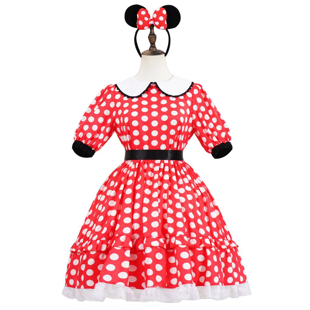 Steamboat Willie Mickey & Minnie Mouse Vintage Cosplay Costume, Classic Black & White Disney Outfit, Halloween Party Performance Dress