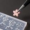 Pink Floral Shape Silicone Nail Mold Transparent 3D Nail Mold New Flower Nail Mold  Nail Carving