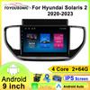 Мультимедийный плеер для автомобиля на Android для Hyundai Solaris 2 2020-2023 Навигация GPS CarPlay 4G Головное устройство Стерео Видеоплеер