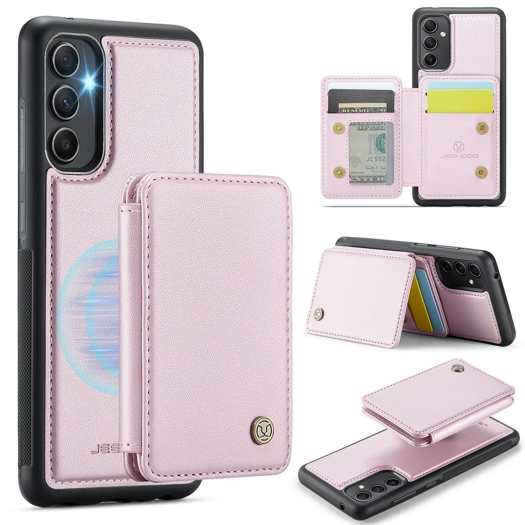 JEEHOOD J05 For Samsung Galaxy A54 5G Case Leather Mobile Cover with Detachable Magnetic Card Bag