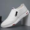2024 Весна и Осень Новые мужские повседневные кожаные туфли Мужские кожаные дышащие белые перчатки 517