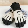 Windproof Skiing Gloves for Men Waterproof Snowboard Gloves Antislip Plush Gloves  Winter