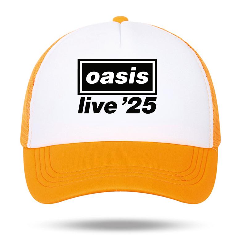 OAsis Printed Mesh Summer Baseball Cap Men Women Party Music Outdoor Fashion Gorros Sports Breathable Outdoor Sports Hat