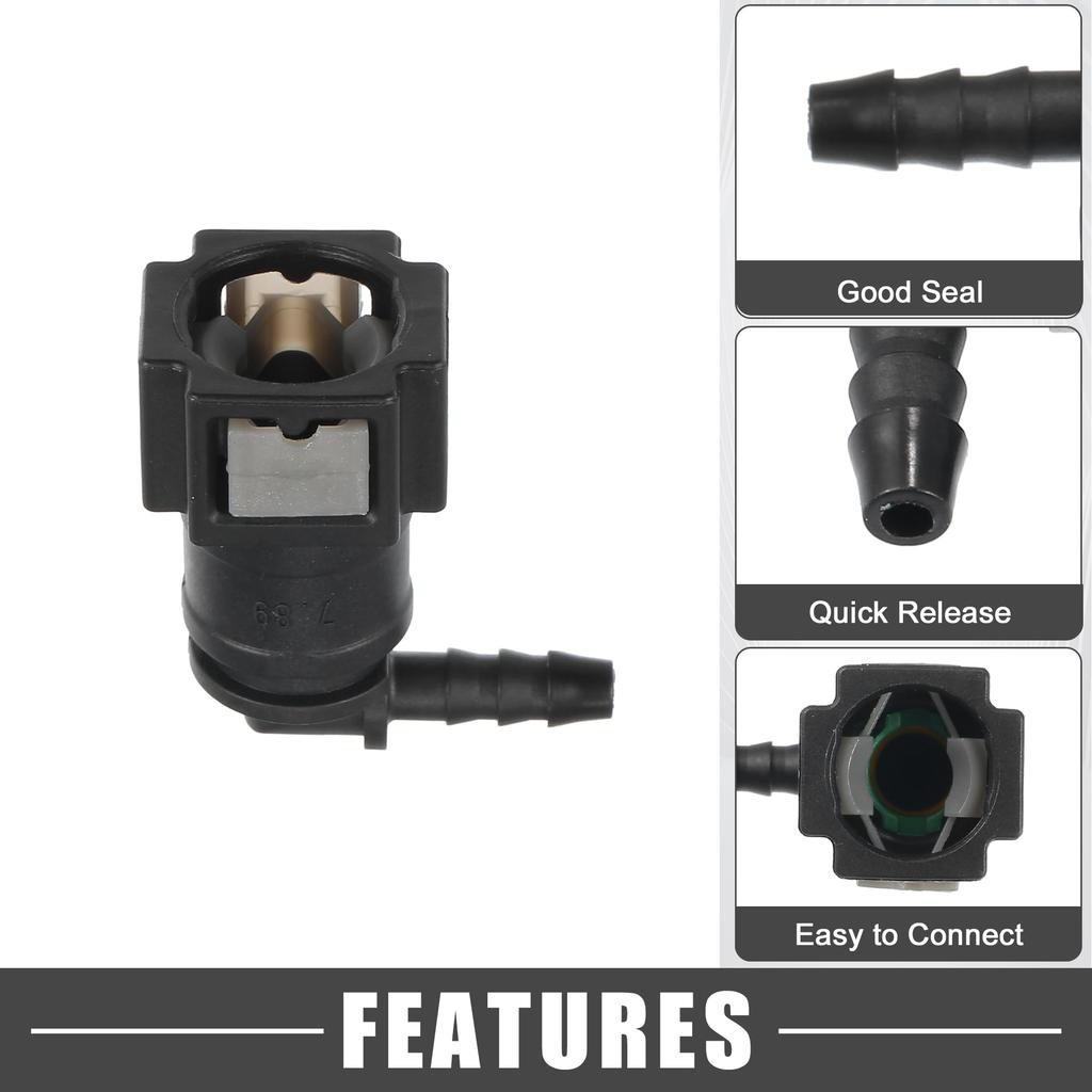 A ABSOPRO Car Fuel Line Hose Quick Release Connector 90 Degree 5/16 Inch 7.89mm