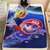 Mario Short Trip Essential Flannel Blanket, Warm Printed Cover for Bedroom Use and Outdoor Picnic Meeting.-TING
