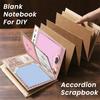 1 Set Accordion Scrapbook Album Foldable Stretchable Photo Album with DIY Materials Memory Book Crafting Kit for Scrapbooking Journaling Gifting
