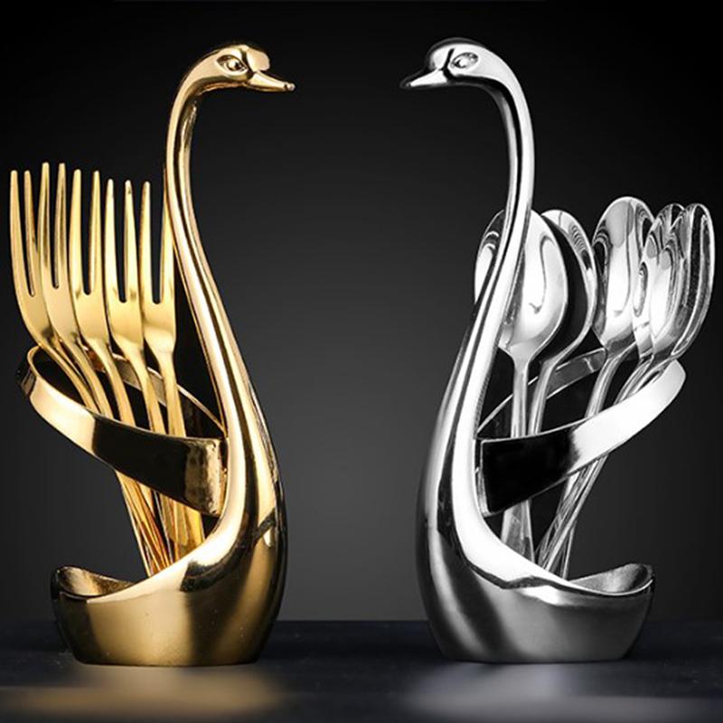 Набор вилок с держателем для фруктов, вилки для салата и десерта из нержавеющей стали