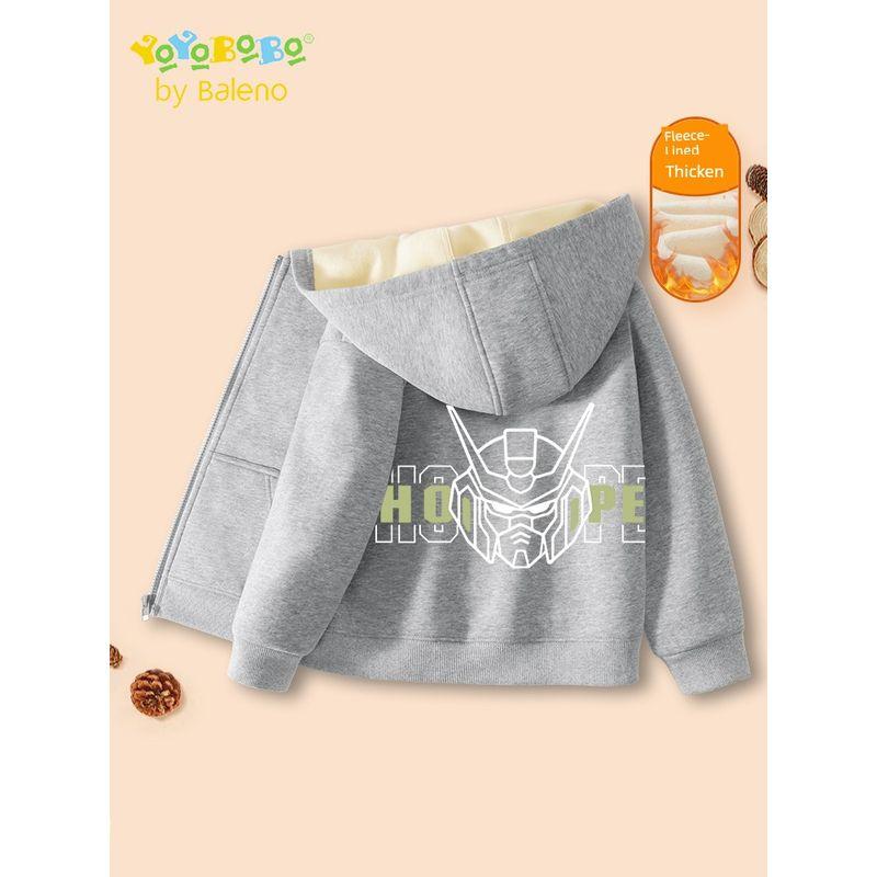 Baleno Kids Серия Ybb Детская куртка Осень и Зима Детский кардиган с капюшоном на флисовой подкладке Верхняя одежда для мальчиков