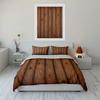 Wooden Texture Pattern Bedding Duvet Cover Set  (1*Duvet Cover 2*Pillowcases, without duvet insert)