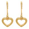 [Q9481] - Gold Plated 'Love' Earrings - 10x10 Mm