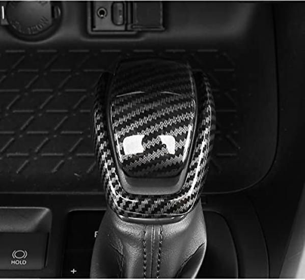 Limeng Чехол-накладка на ручку КПП, рычаг переключения передач, для Toyota Harrier, совместимый с RAV4, Crown и новыми комплектациями Harrier, Карбоновые детали, Чехол, Накладка, Тип, (50