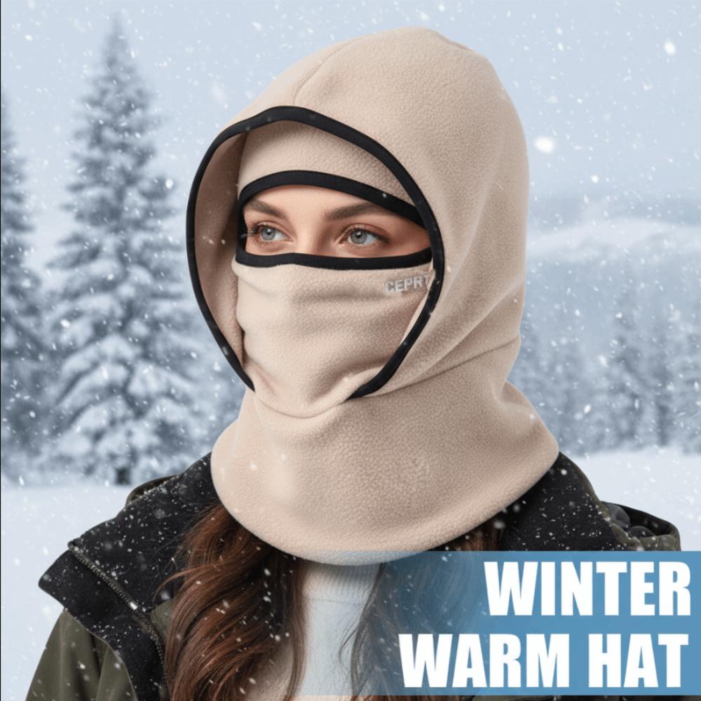 Neck Protection Balaclava Cycling Cap Double Layer Ski Windproof Cap Warm Hat Mask  Women Men