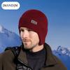 Зимняя теплая вязаная шерстяная шапка флисовая холодная шапка мужская для езды на велосипеде защита ушей головной убор