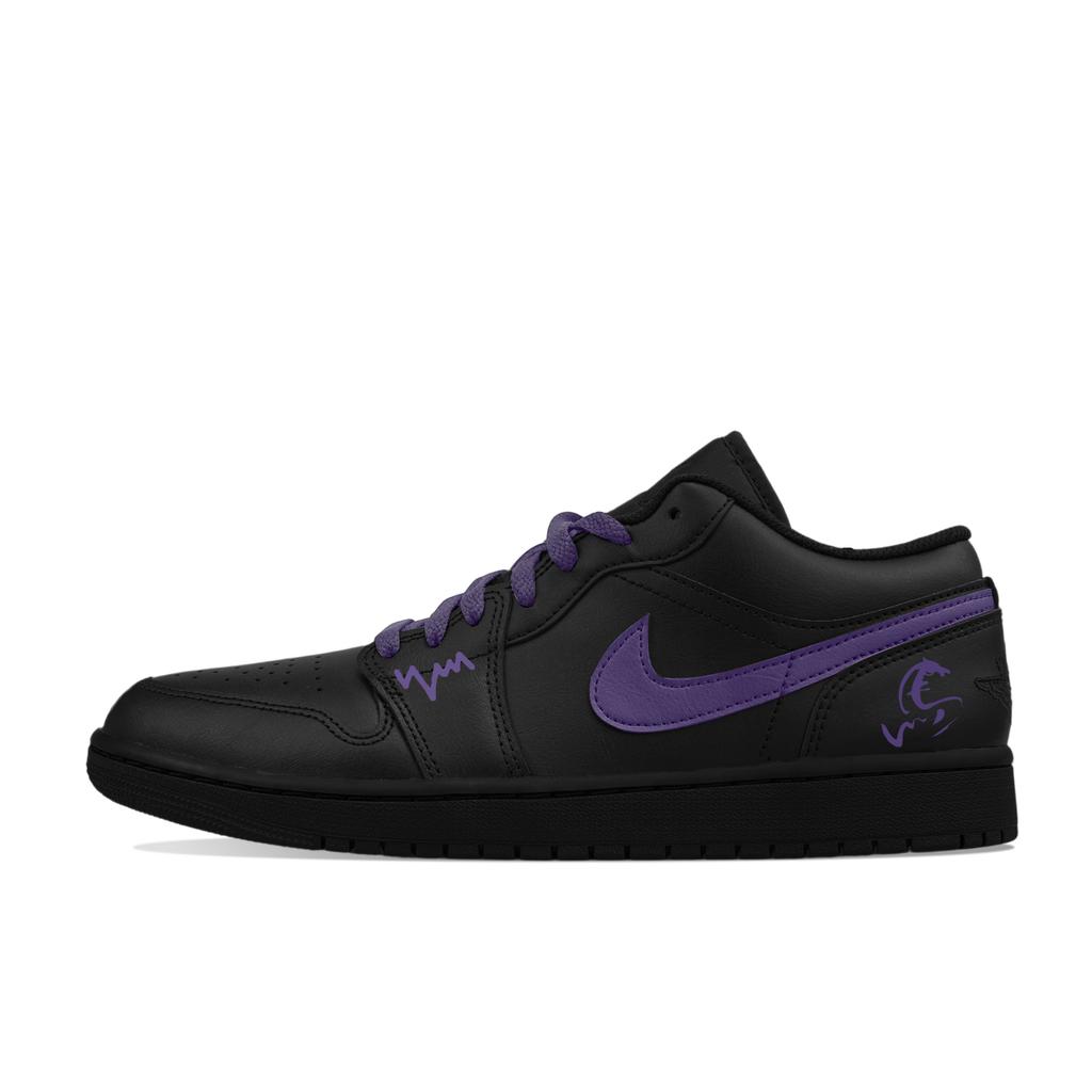 Jordan Air Jordan 1 Cow Leather, Leather Cushioning Slip Resistant Abrasion Resistant Low top Vintage Basketball Shoes 553558-093(Team695-)