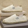 2025New Men Linen Casual Shoes Women Handmade Weaving Fisherman Shoes Casual Flat Espadrilles Driving Shoes Big Size