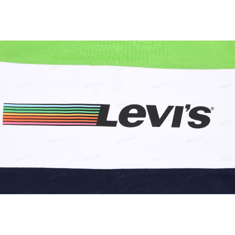 Levis Толстовка мужская модная повседневная с логотипом в стиле колор-блок, с длинным рукавом, зеленая 85581-0000